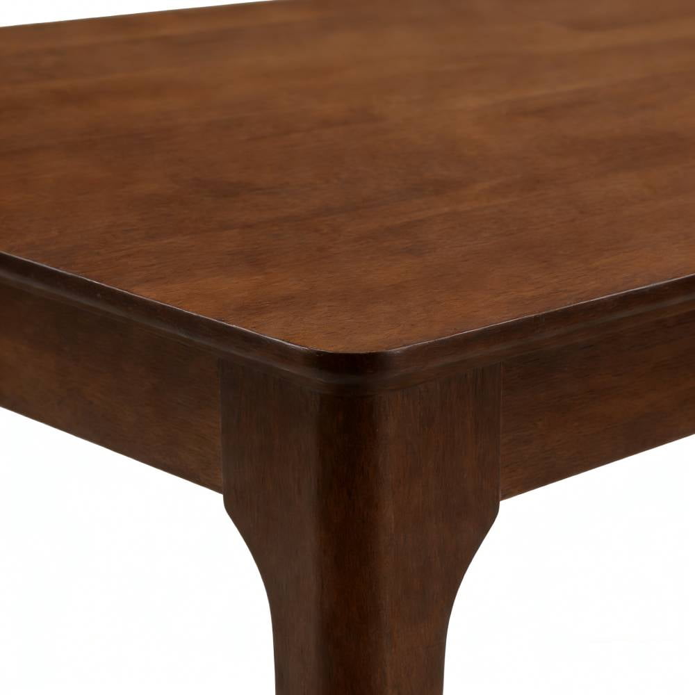 ACTU 57.9 Rectangular Wood Dining Table, Mid-Century Kitchen Table for Dining Room, Walnut