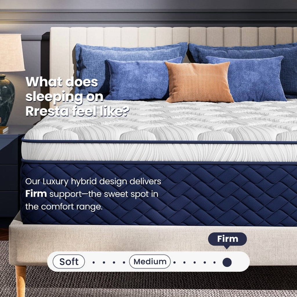 Bedstory Firm Queen Hybrid Mattress 10, Euro Top, Extra Back & Hip Support, CertiPUR-US Certified, 365-Night Trial