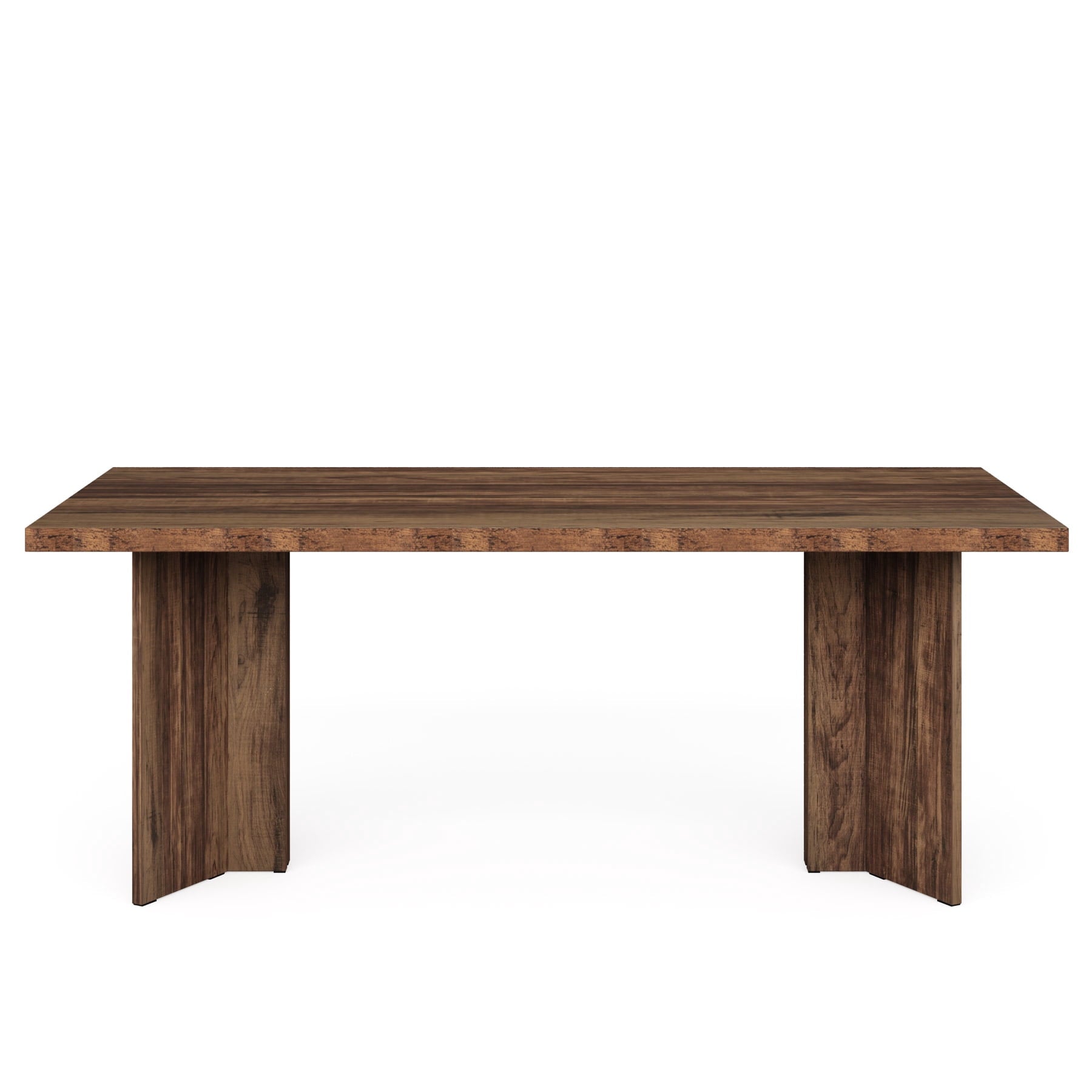 Fnova 63 Rectangular Modern Dining Table, Wooden Modern Kitchen Table for 6 People for Dining Room, Warm Brown (Chairs Not Included)