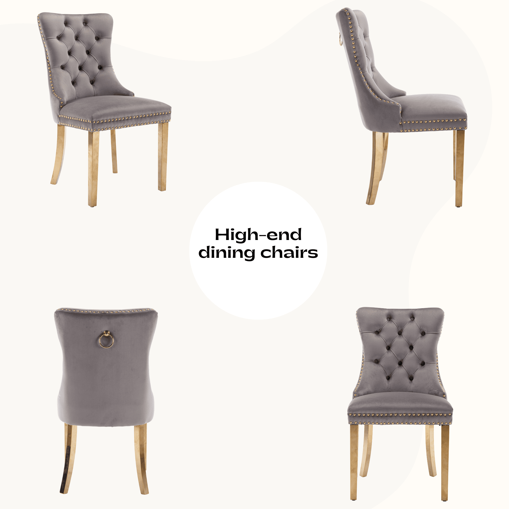 63 Modern White Rectangle Faux Marble Dining Table Room Sets for 4,Dining Table with 4 Velvet Dining Chairs,White Table and 4 Gray Chairs with Silver Leg
